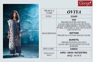 Ganga oviya 3609 Dress material wholesalers in Delhi
